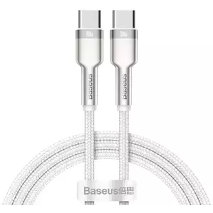 Kábel Cable USB-C to USB-C Baseus Cafule, 100W, 1m (white) kép