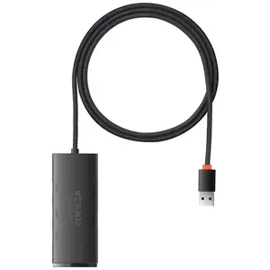 Baseus Lite Series Hub 4in1 USB to 4x USB 3.0, 1m (Black) kép