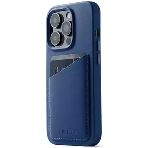 Tok Mujjo Full Leather Wallet Case for iPhone 14 - Monaco Blue kép