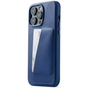 Tok Mujjo Full Leather Wallet Case for iPhone 14 Pro Max - Monaco Blue kép
