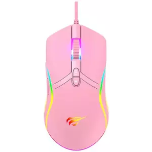 Játékegér Havit MS1026 gaming mouse RGB 1000-6400 DPI (pink) kép