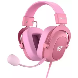 Fejhallgató Havit H2002D gaming headphones (pink) (6950676215465) kép