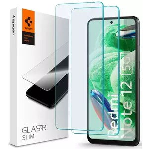 TEMPERED KIJELZŐVÉDŐ FÓLIA Spigen Glass tR Slim 2 Pack - Xiaomi Redmi Note 12 5G/POCO X5 5G (AGL06048) kép
