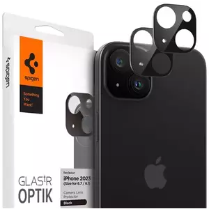 TEMPERED KIJELZŐVÉDŐ FÓLIA Spigen Glass tR Optik 2 Pack, black - iPhone 15/15 Plus (AGL06917) kép