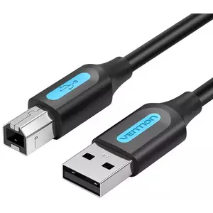Kábel Vention USB 2.0 A to B cable COQBJ 5m Black PVC kép