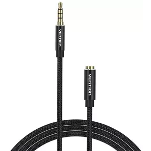 Kábel TRRS 3.5mm Male to 3.5mm Female Audio Extender 5m Vention BHCBJ Black kép