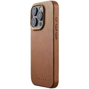 Tok Mujjo Full Leather Case for iPhone 15 Pro - Dark Tan kép