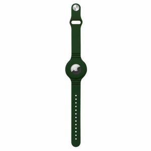 Silicone flexible case wristband Apple AirTag - green kép