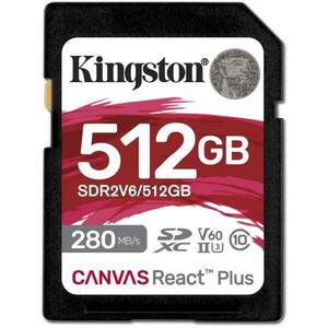 Kingston 256GB SDXC Canvas React Plus Class 10 UHS-II U3 V60 kép