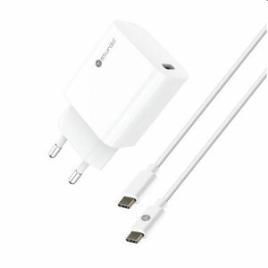 Sturdo Hálózati töltő 3A, PD, 20W, USB QC + töltőkábel USB-C/USB-C 1m, fehér kép