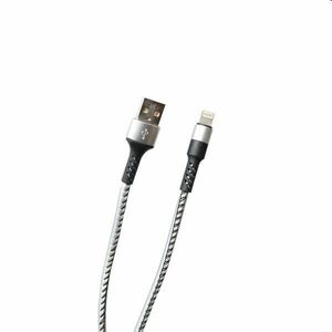 MobilNET Adat- és töltőkábel USB/Lightning, 2A, 1m, ezüst kép
