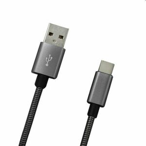 MobilNET Adat- és töltőkábel USB/USB-C, 2A, 1m, szürke kép