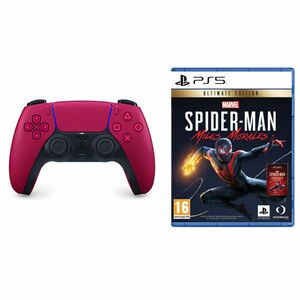 PlayStation 5 DualSense Vezeték nélküli Vezérlő, cosmic piros + Marvel’s Spider-Man: Miles Morales HU (Ultimate Kiadás) kép