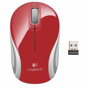 Irodai egér Logitech Wireless Mini Mouse M187, red kép
