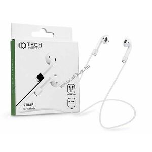Tech-protect szilikon nyakpánt Apple airpods fülhallgatóhoz, fehér - A készlet erejéig! kép