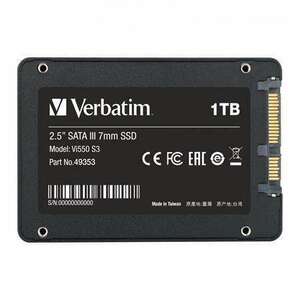 VERBATIM SSD (belső memória), 1TB, SATA 3, 500/520MB/s, VERBATIM... kép