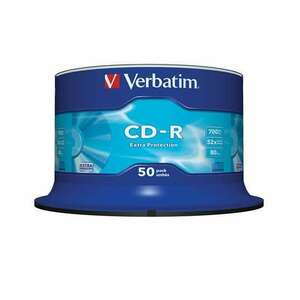 VERBATIM CD-R lemez, 700MB, 52x, 50 db, hengeren, VERBATIM "DataLife" kép