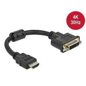 Delock Adapter HDMI csatlakozó - DVI 24+5 aljzat 4K 30 Hz, 20 cm kép