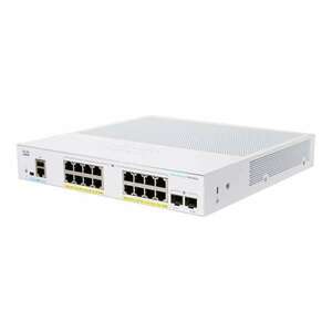 Cisco CBS250-16P-2G 16x GbE PoE+ LAN 2x SFP port L3 menedzselhető... kép
