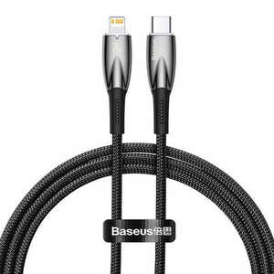 Baseus Glimmer USB-C - Lightning kábel 20W 1m (CADH000001) - fekete kép