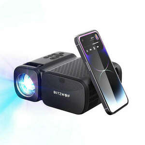BlitzWolf BW-V3 Mini LED beamer / projector, Wi-Fi + Bluetooth (black) kép