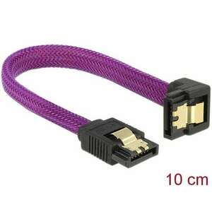 DeLock SATA cable 6Gb/s 10cm down/straight metal Premium Purple 83693 kép
