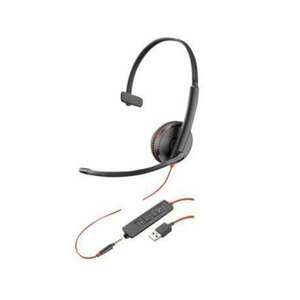 Poly Blackwire C3215 USB-A Mono Headset - Fekete kép