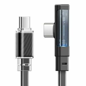 Cable USB-C to USB-C Mcdodo CA-3450 90 Degree 1.2m with LED (black) kép