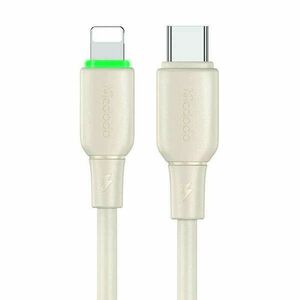 Kábel USB-C - Lightning Mcdodo CA-4760 LED fény 1.2m (bézs) kép