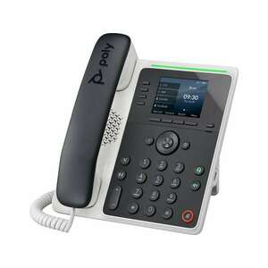 HP Poly Edge E220 VoIP Telefon + PoE - Fekete/Fehér kép
