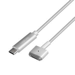 Logilink PA0226 USB Type-C apa - Magsafe2 apa Töltőkábel - Ezüst... kép