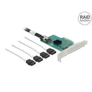 Delock 89051 4xSATA 6Gb/s RAID/HyperDuo low profile PCI Express kártya kép