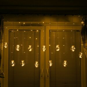 LED függönylámpák lógó gömbök 3m 108LED meleg fehér kép