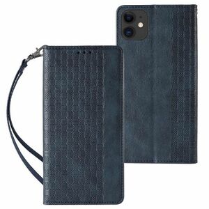 MG Magnet Strap bőr könyvtok iPhone 13, kék kép