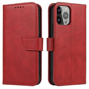 MG Magnet bőr könyvtok iPhone 14 Plus, piros kép