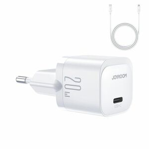 Joyroom JR-TCF02 hálózati töltő 20W + kábel USB-C / Lightning, fehér kép