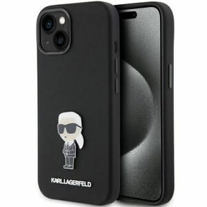 Karl Lagerfeld Silicone Ikonik tok iPhone 15, fekete kép