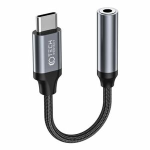 Tech-Protect Ultraboost adapter USB-C / 3.5mm mini jack, fekete kép