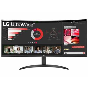 LG UltraWide 34 UWQHD VA 100Hz ívelt monitor (34WR50QC-B) fekete kép