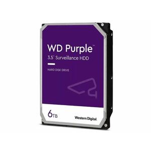 WESTERN DIGITAL 3.5 SATA-III 6TB 5400rpm 256MB Cache HDD (WD64PURZ) CAVIAR Purple kép