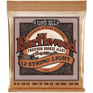 Ernie Ball 2153 Earthwood Phosphor Bronze 12-String Light kép