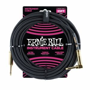 Ernie Ball 25' Braided Cable Black kép