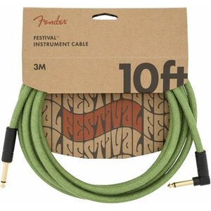 Fender Festival Instrument Cable 10' Pure Hemp Green kép