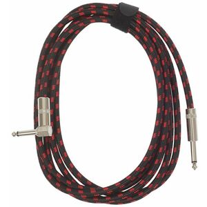 Amumu Woven Instrument Cable Red Angled 3 m kép