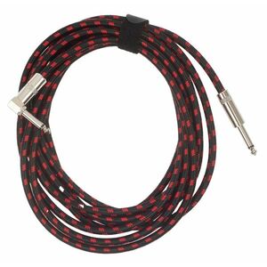 Amumu Woven Instrument Cable Red Angled 5 m kép