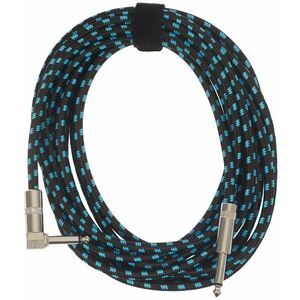 Amumu Woven Instrument Cable Blue Angled 5 m kép