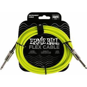 Ernie Ball Flex Instrument Cable 10' Green kép