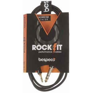 Bespeco ROCKIT Stereo Cable Jack 3, 5 TRS - Jack TRS 1, 5 m kép