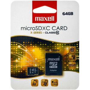 Maxell 64 GB 45008032 Micro SDXC 64 GB Memóriakártya kép
