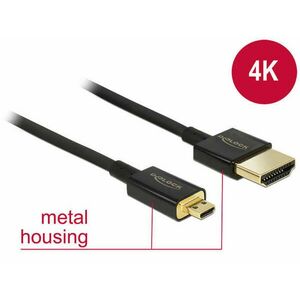 Delock Nagysebességű HDMI-kábel Ethernettel - HDMI-A-csatlakozódu... kép